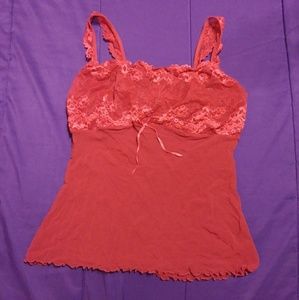 Merlot Colored Lacey Chemise Top